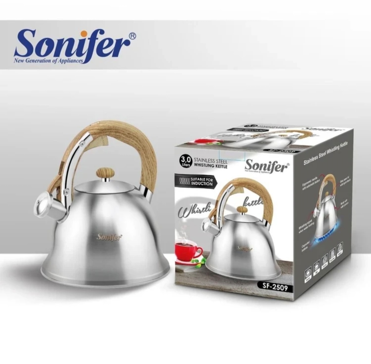 کتری سوت زن استیل روگازی سونیفر مدلSF_2509