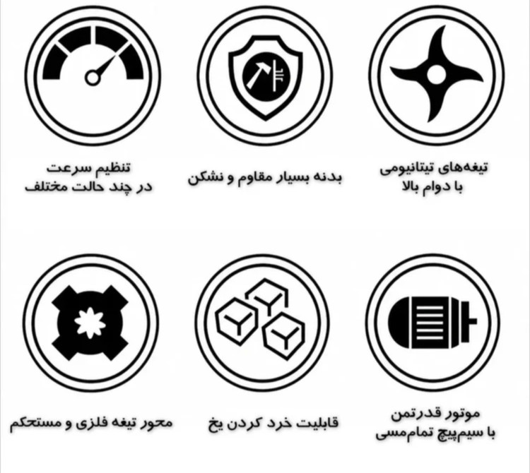 خردکن حرفه ای تلیونیکس مدل TC1898 ب ظرفیت 3.5لیتر