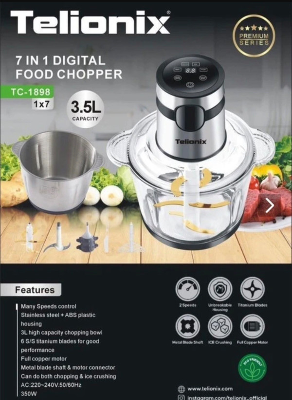 خردکن حرفه ای تلیونیکس مدل TC1898 ب ظرفیت 3.5لیتر