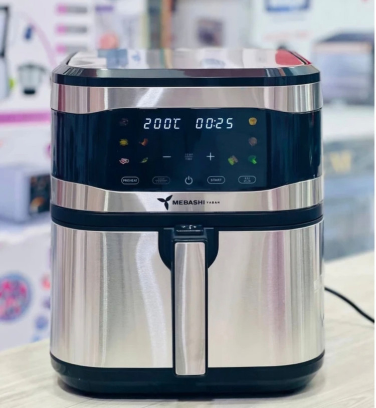 سرخکن دو المنت مباشی-ظرفیت 15لیتر تمام استیل سبد دار مدل ME-AF4806D