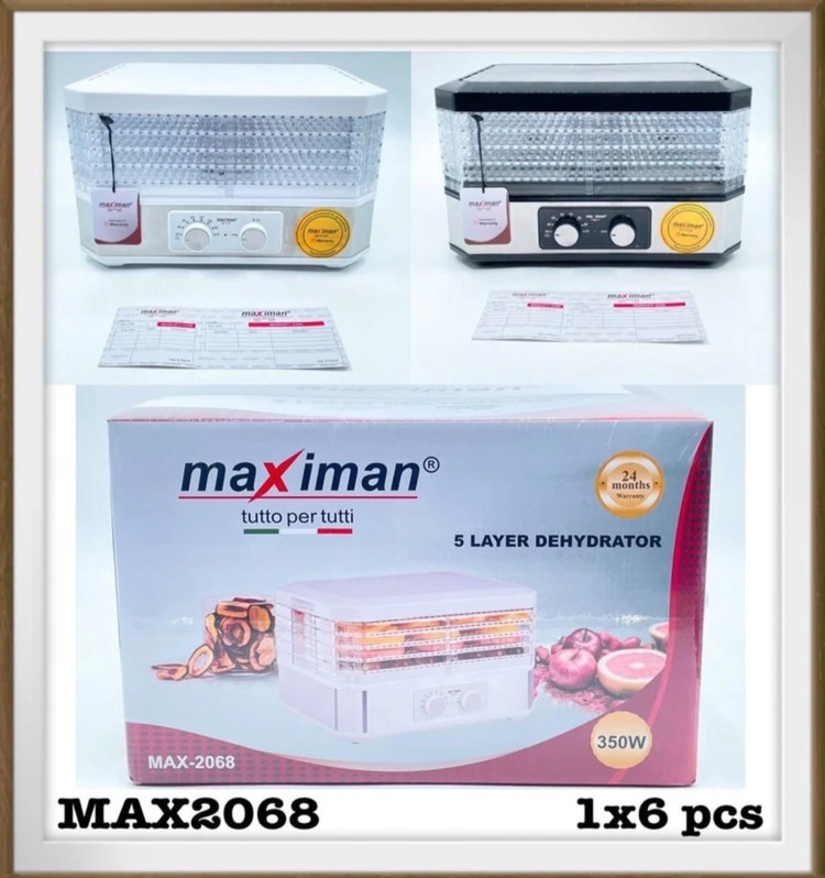 میوه خشک کن مکسی مدل MAX2068 ظرفیت ۵ طبقه
