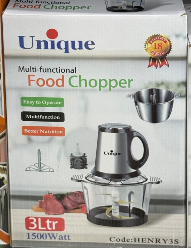 خردکن دوکاسه یونیک Unique مدل HENRY3S ظرفیت 3 لیتر توان 1500 وات